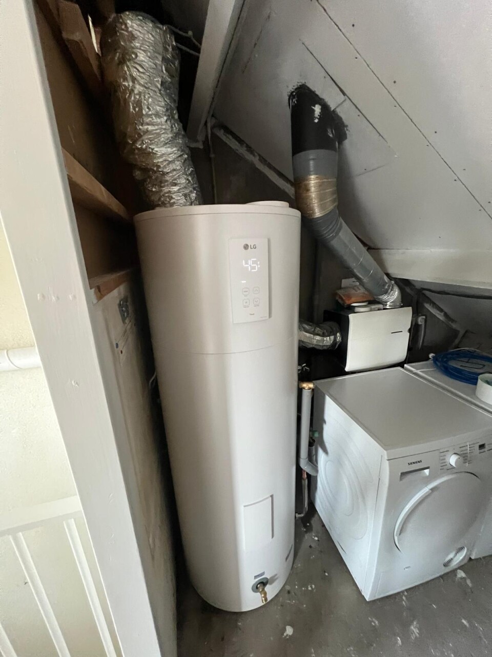 Calor Clima installeert LG warmtepompboiler Therma V 200 liter in tussenwoning Zeist
